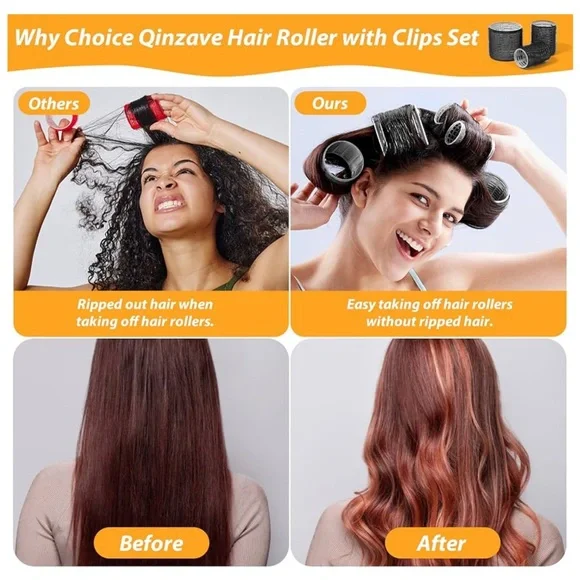 Self Grip Curlers 3 Sizes Black 2.5in, 1.9in, 1.4in - Picture 6 of 7